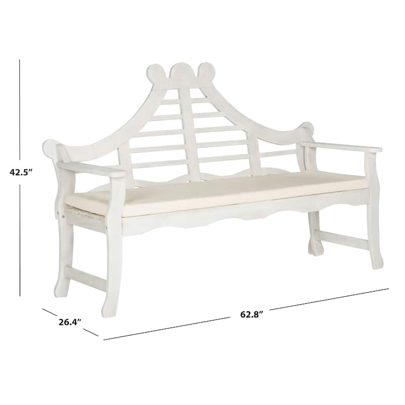 SAFAVIEH Outdoor Belen Bench - 26Wx63Dx43H