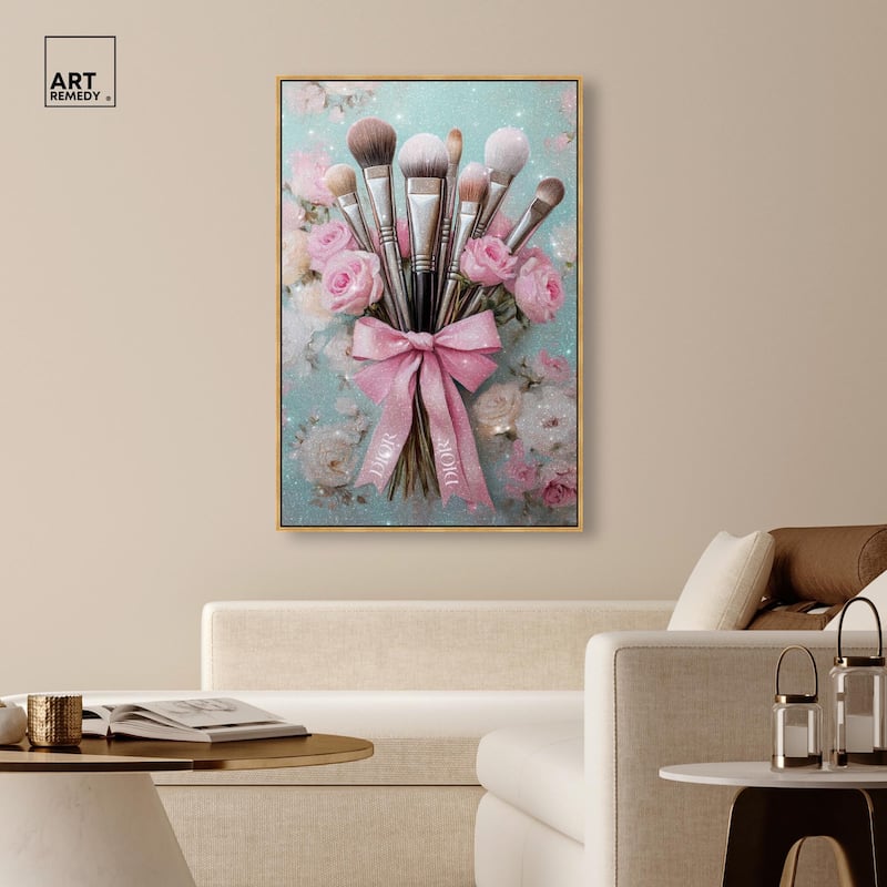 Bouquet of Make Up Brushes Canvas by Art Remedy