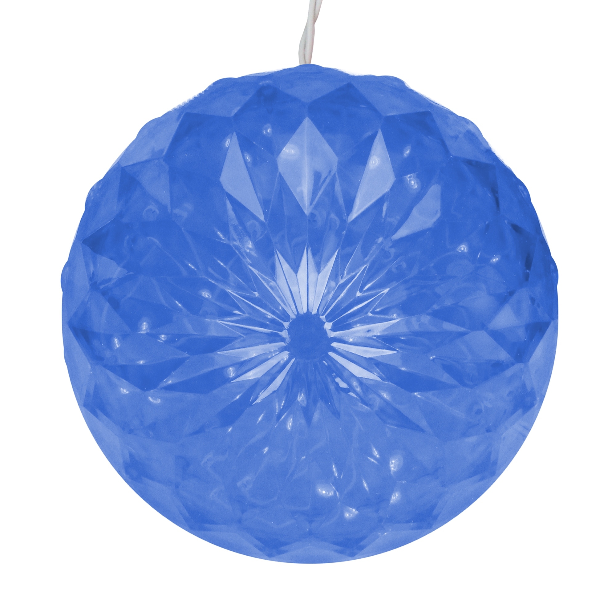 Shop Blue Led Hanging Crystal Sphere Ball Outdoor Christmas Decor 6 Inch Overstock 29212241