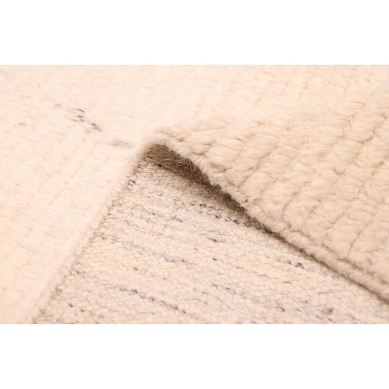 ECARPETGALLERY Hand-knotted Looma Cream Wool Rug - 8'3 x 10'3