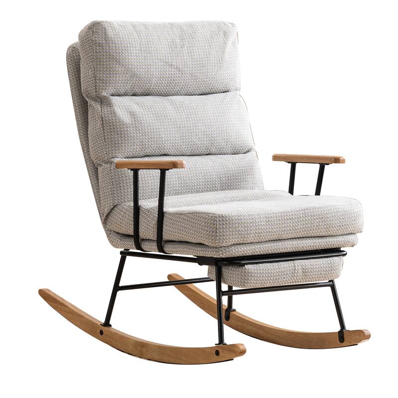 Gliding Rocking Chair with High Back