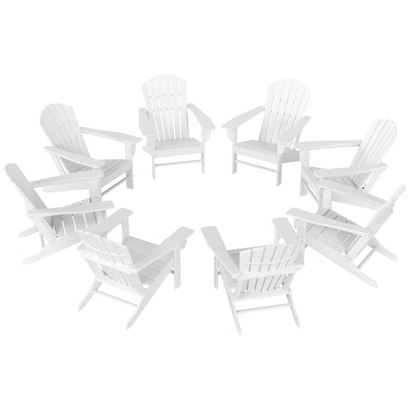 Altura Outdoor Eco-Friendly All Weather Poly Adirondack Chair (Set of 8)