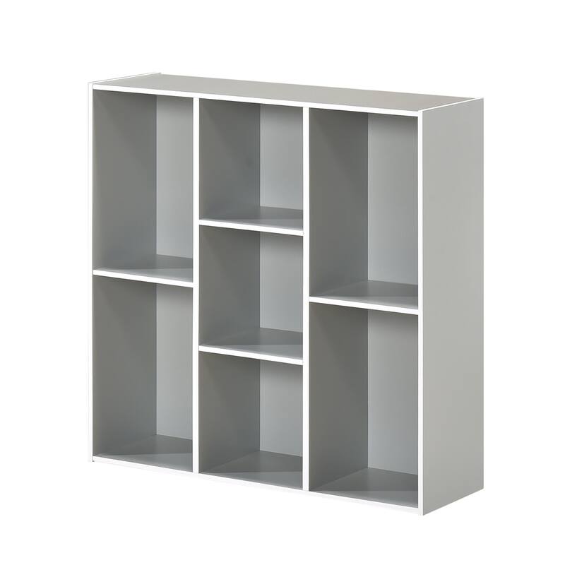 Haven Contemporary 7-Shelf Laminated Particle Board Bookcase