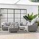 preview thumbnail 1 of 41, Conway Outdoor Patio Wicker Rattan 5-Piece Sectional Sofa Furniture Set