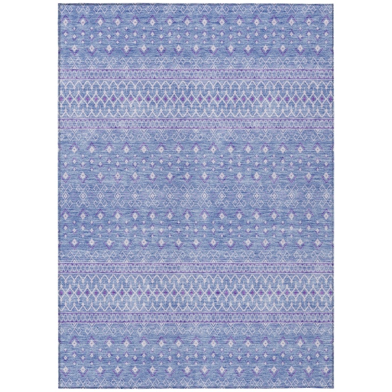 Machine Washable Indoor/ Outdoor Chantille Morrocan Boho Rug