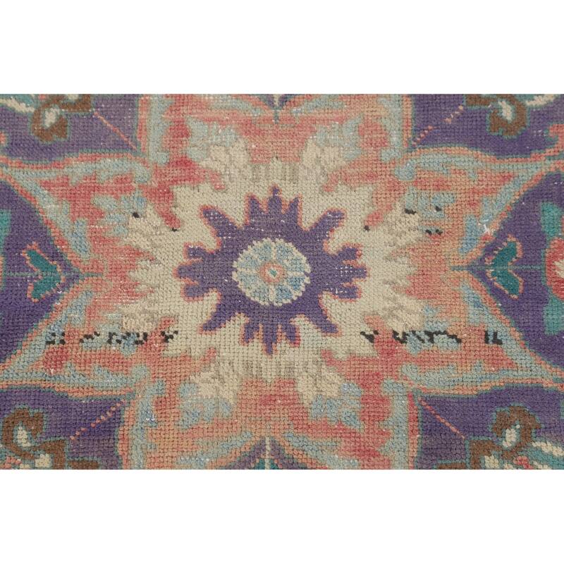 Distressed Tabriz Vintage Area Rug Handmade Wool Carpet - 9'8" x 12'8"