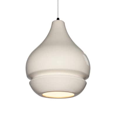 Carson Carrington Sallberg White Crackle Pendant - Matte Black, White Crackle, White