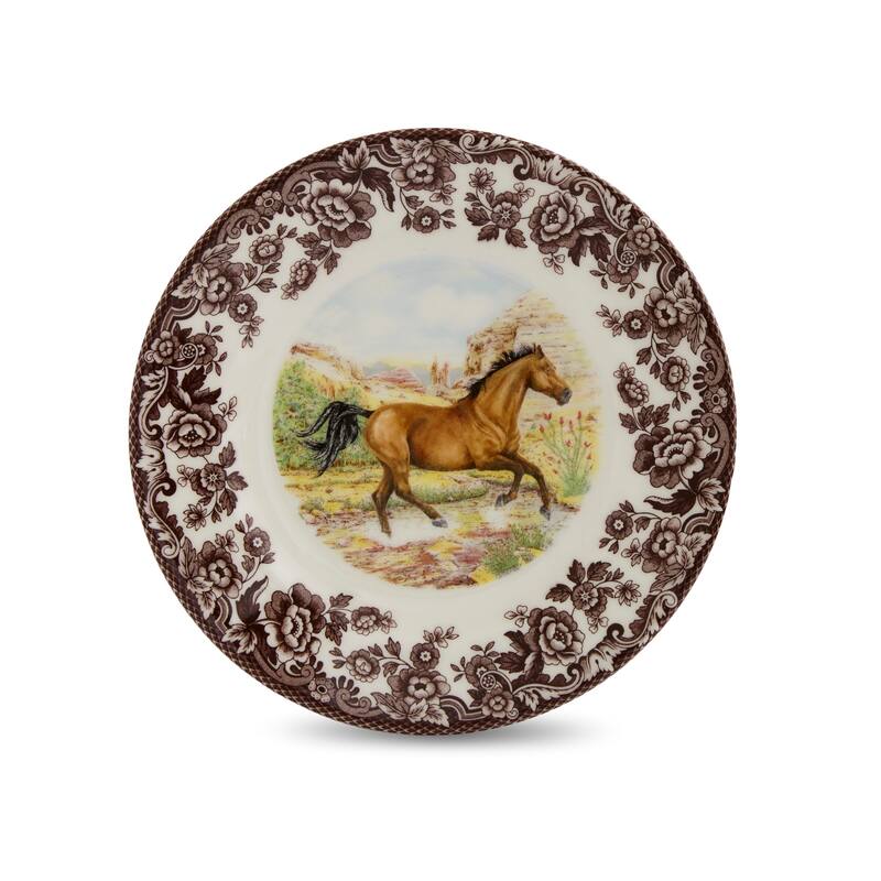 Spode Woodland Horse Motif Salad Plate - 8x8