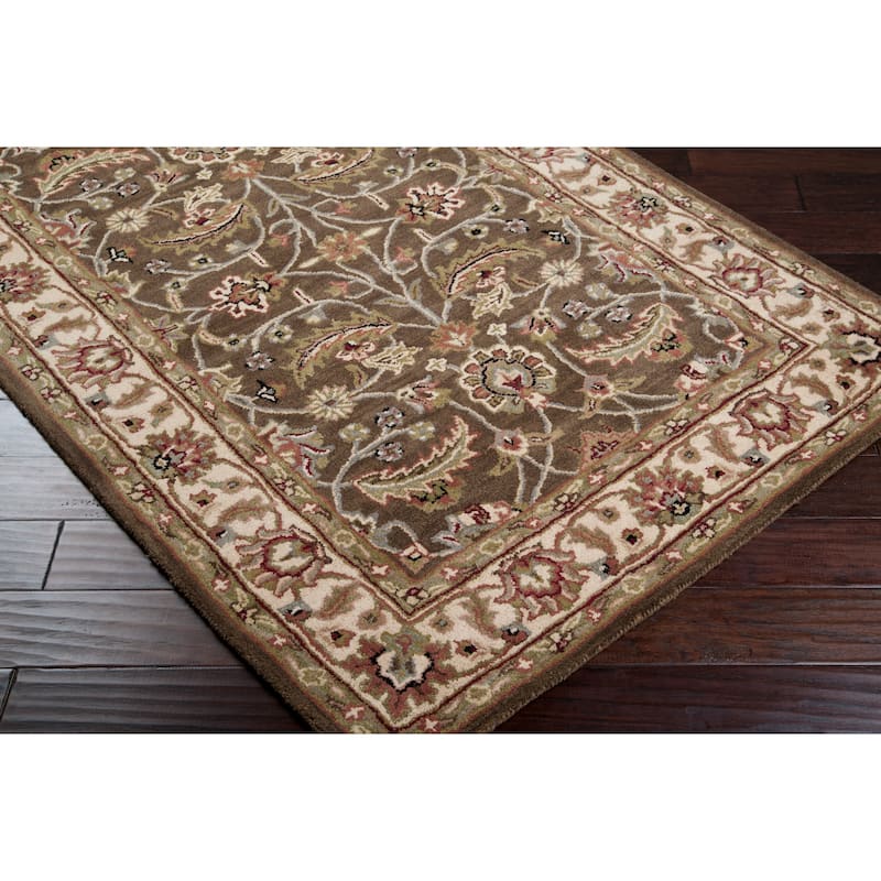 Hand-tufted Brute Brown Wool Area Rug - 4' x 6' - 4' x 6'