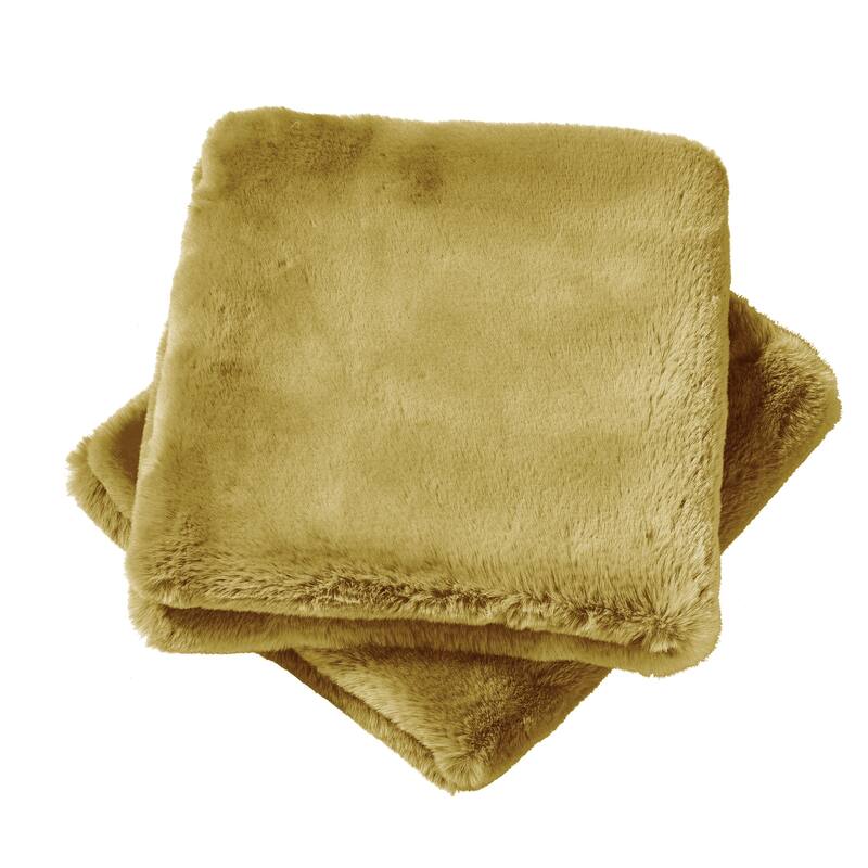 Serenta Heavy Fauxfur Pillow Shell 2 PC Set, NO INSERT