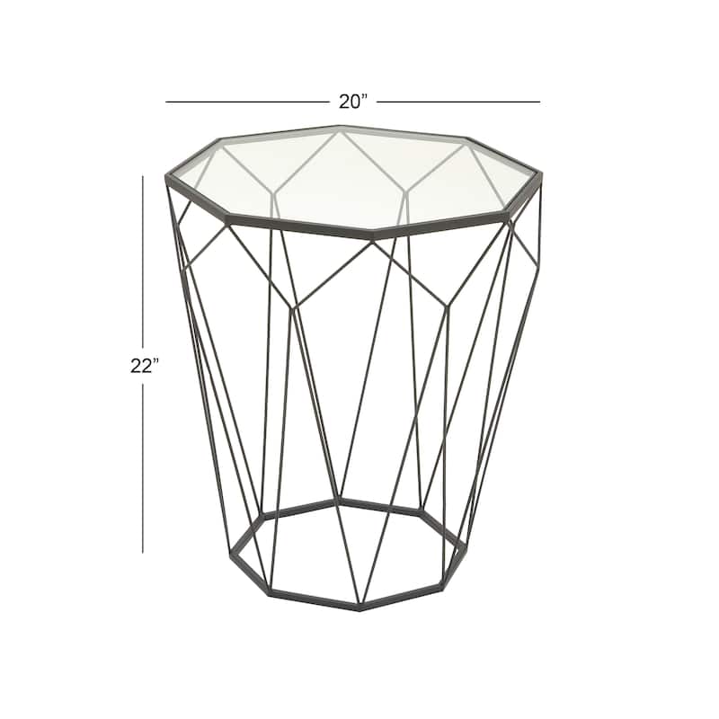 Metal Accent Table - Black - Roche River Decor