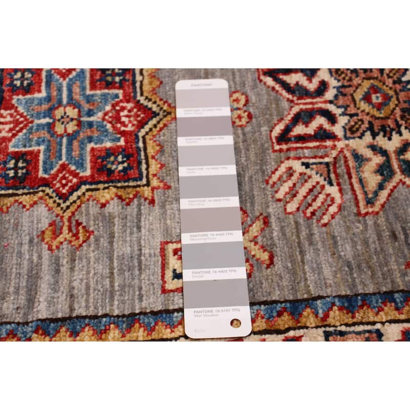 ECARPETGALLERY Hand-knotted Aryana Grey Wool Rug - 2'0 x 6'1