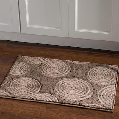 Linon Milan Collection Circles Area Rug