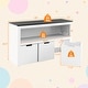 preview thumbnail 3 of 8, Costway Kids Toy Storage Organizer Wooden Bookshelf with 3 Drawers - See Details