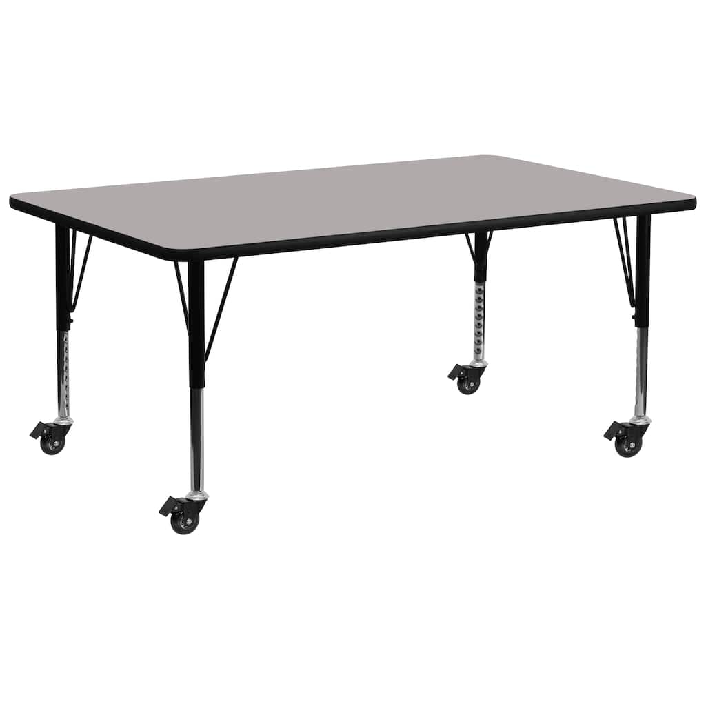 Mobile 30''W x 72''L HP Laminate Activity Table - Adjustable Short Legs