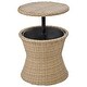 preview thumbnail 16 of 18, 5 Pieces Patio Furniture Chair Sets, Patio Conversation Set With Wicker Cool Bar Table,Ottomans,Outdoor Furniture Bistro Sets