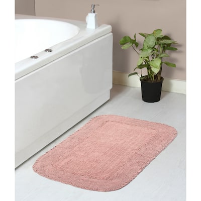 Radiant Collection Bathroom Rug, Cotton Soft, Water Absorbent Bath Rug, Non Slip Shower Rug Machine Washable 21"x34" Rectangle