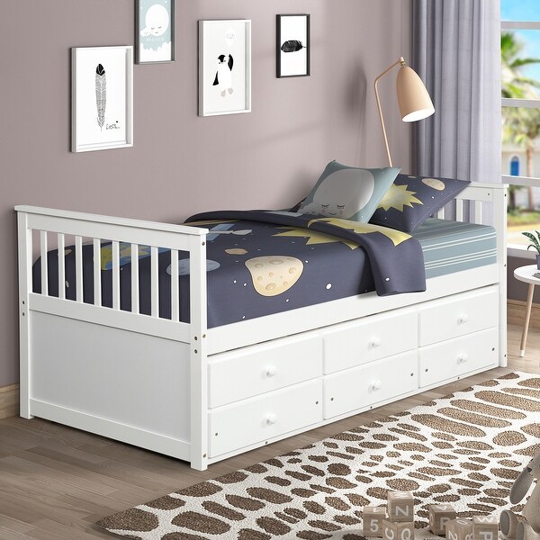 Overstock hot sale captains bed