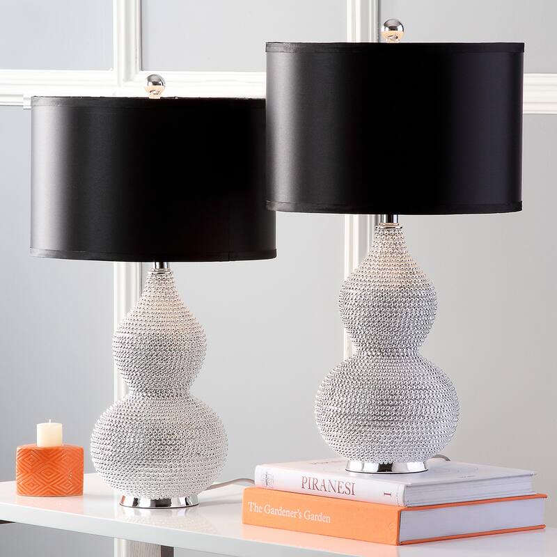 SAFAVIEH Lighting 24 inch Silver Beaded Table Lamp (Set of 2) On Sale