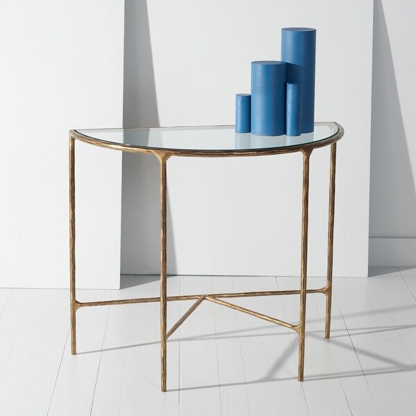 素晴らしい外見 Couture SAFAVIEH Jessa 36 - Table Console Metal Forged 事務机・学習机