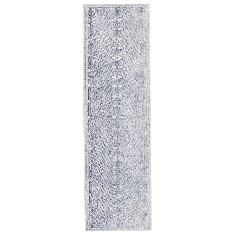 Lastelle Floral Area Rug - 3' x 10' - Blue/Light Gray - Runner/Rectangle