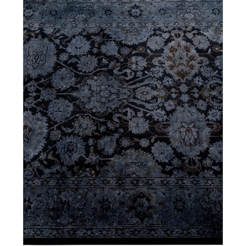Overdyed One-of-a-Kind Hand-Knotted Area Rug - Gray - 2' 7" x 18' 2"