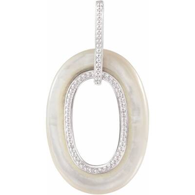 925 Sterling Silver Mother of Pearl Pendant