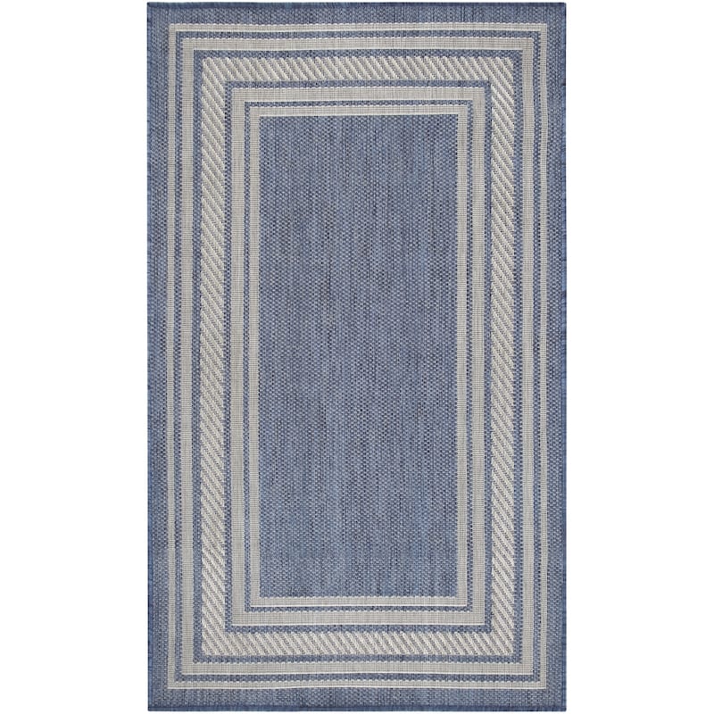Nourison Horizon Indoor/Outdoor Geometric Area Rug - 3' x 5' - Denim