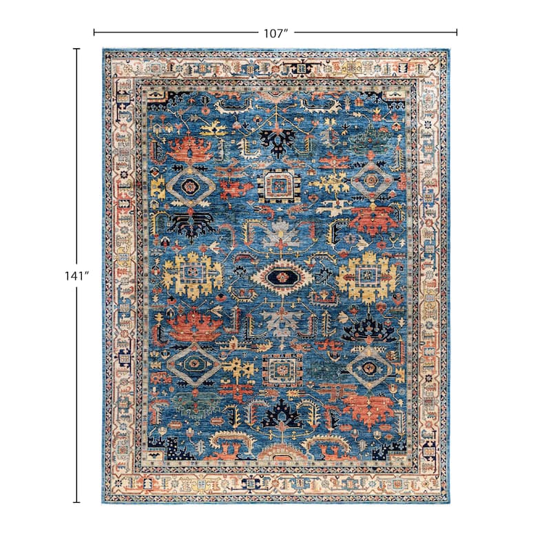Serapi One-of-a-Kind Hand-Knotted Area Rug - Blue - 8' 11" x 11' 9"