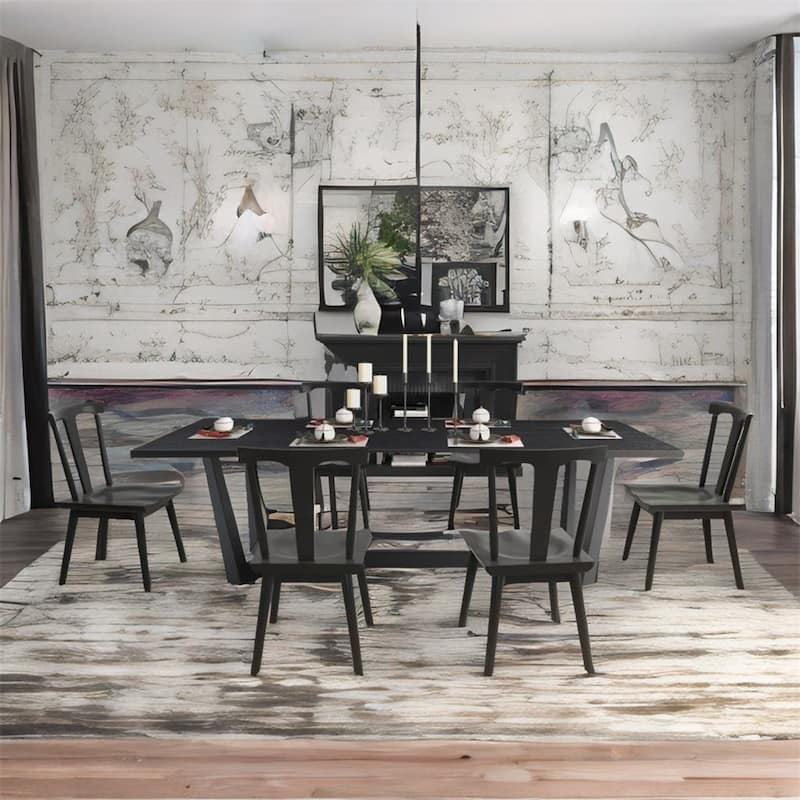 Rectangular MDF Dining Table Mid Century Modern for Dining Room