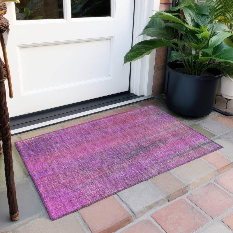 Maz Stripe Weather Resistant Classic Meets Modern Runner Outdoor Rug