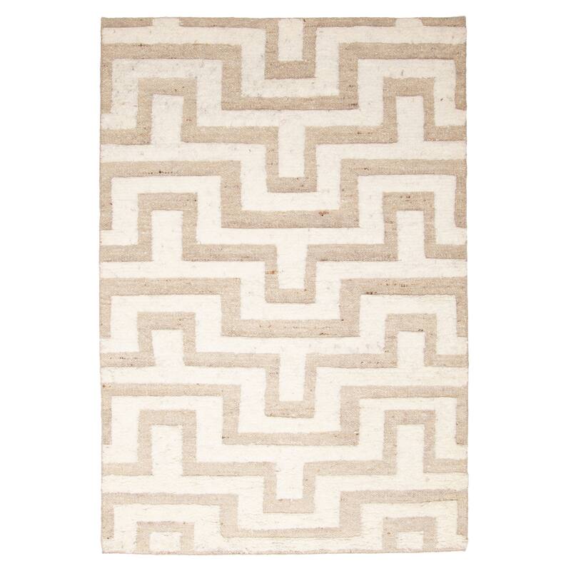 ECARPETGALLERY Hand-knotted Tangier Khaki Wool Rug - 5'4 x 7'9