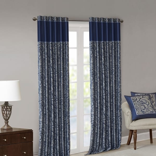 Madison Park Whitman Jacquard Curtain Panel Pair On Sale Bed Bath