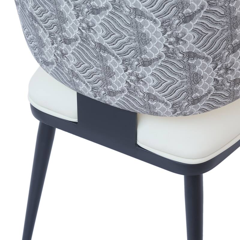 Modern Curved Back Upholstered Side Chair (Set of 2)