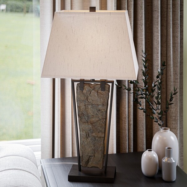 slate table lamp