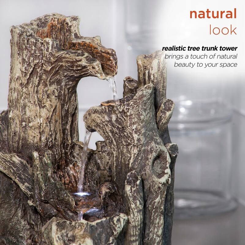 LED Light Tree Trunks Fountain