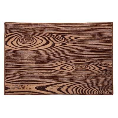 HiEnd Accents Woodgrain Rug, 24x36