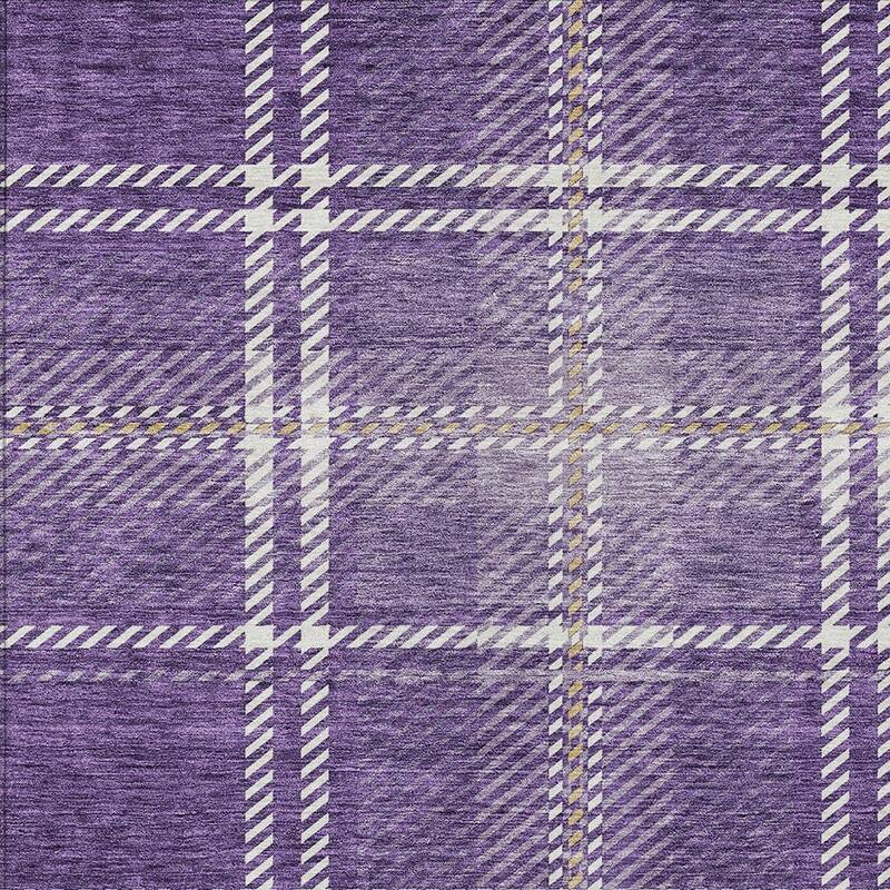 HomeRoots Plaid Transitional Rectangle Outdoor Rug