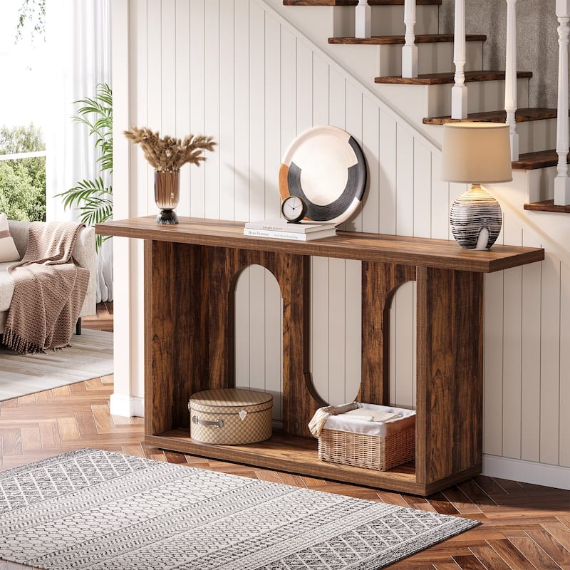 70.87-inch Wood Sofa Console Table for Entryway Living Room