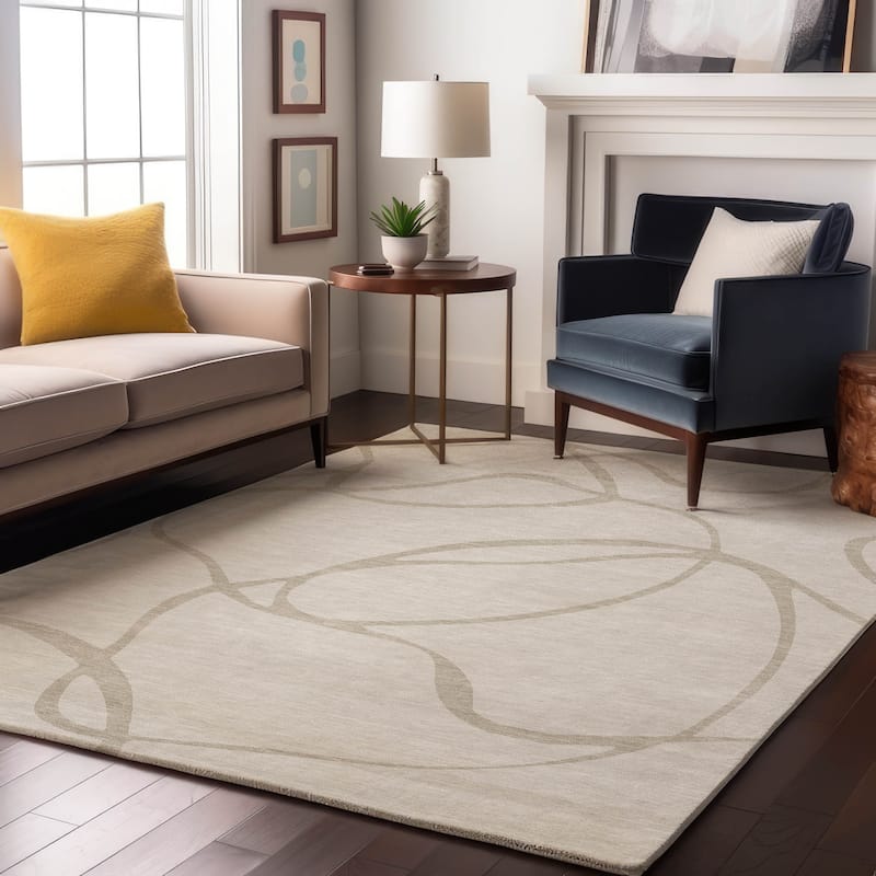 Premium Washable Super Soft Abstract Dash Mayfield Rug - Ivory - 9' x 12'