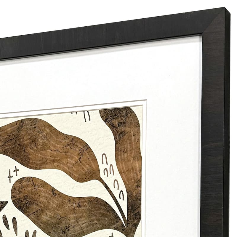 HomeRoots Set Of Two Dyed Fall Brown Framed Wall Art