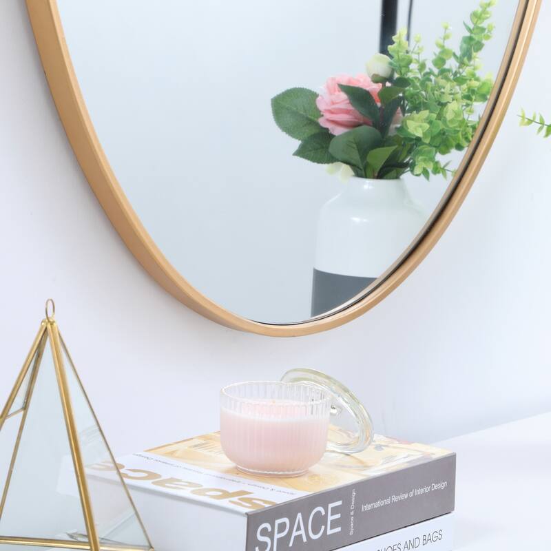 Carson Carrington Labbemala Metal Frame Oval Mirror
