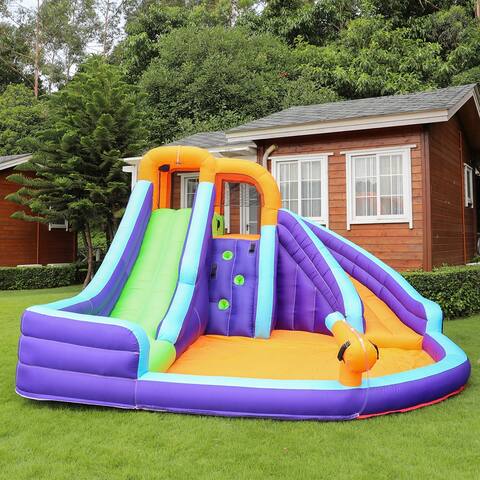FAMAPY 14-Feet Inflatable Castle Jump Bounce House w/ Water Slide - 14FT