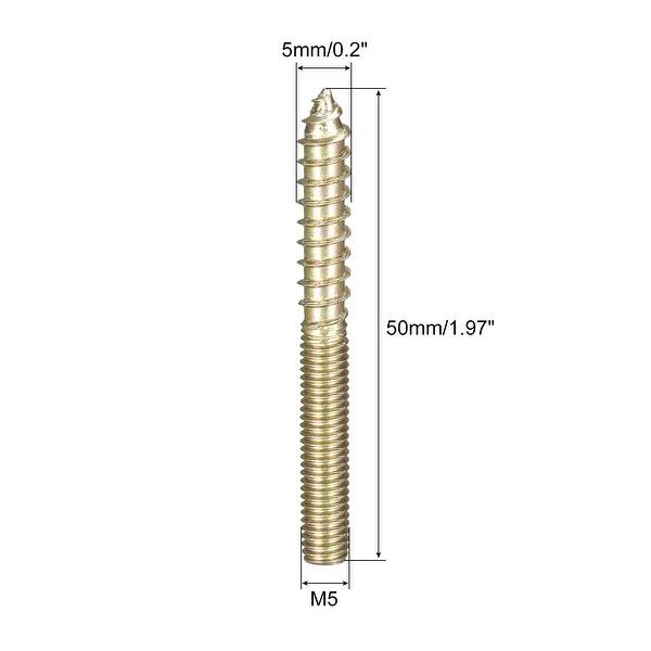 Hanger Bolts 120pcs Double Ended Thread Dowel Screw for Wood Furniture ...