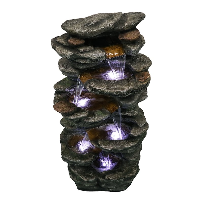 40-inch Cascading LED Waterfall Fountain