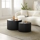 preview thumbnail 8 of 11, Modern Farmhouse Round Accent Nesting Side Coffee Table Set (Set of 2)