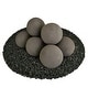 preview thumbnail 96 of 121, Ceramic Fire Balls for Indoor/ Outdoor Fire Pits or Fireplaces 5 Inch - Charcoal Gray, Regular