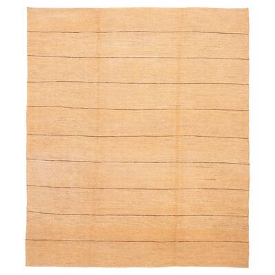 ECARPETGALLERY Flat-Weave Natural Beige Wool Tapestry Kilim - 8'3 x 9'7