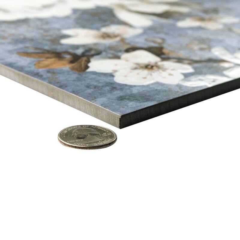 Merola Tile Parete Setoso Blue 23-1/2" x 47" Porcelain Floor and Wall Tile