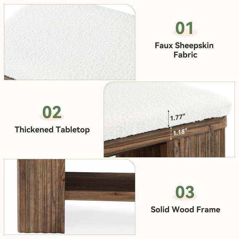 63" Long Upholstered Solid Wood Entryway Shoe Bench with Storage - 13.7" D x 63" W x 17.9" H